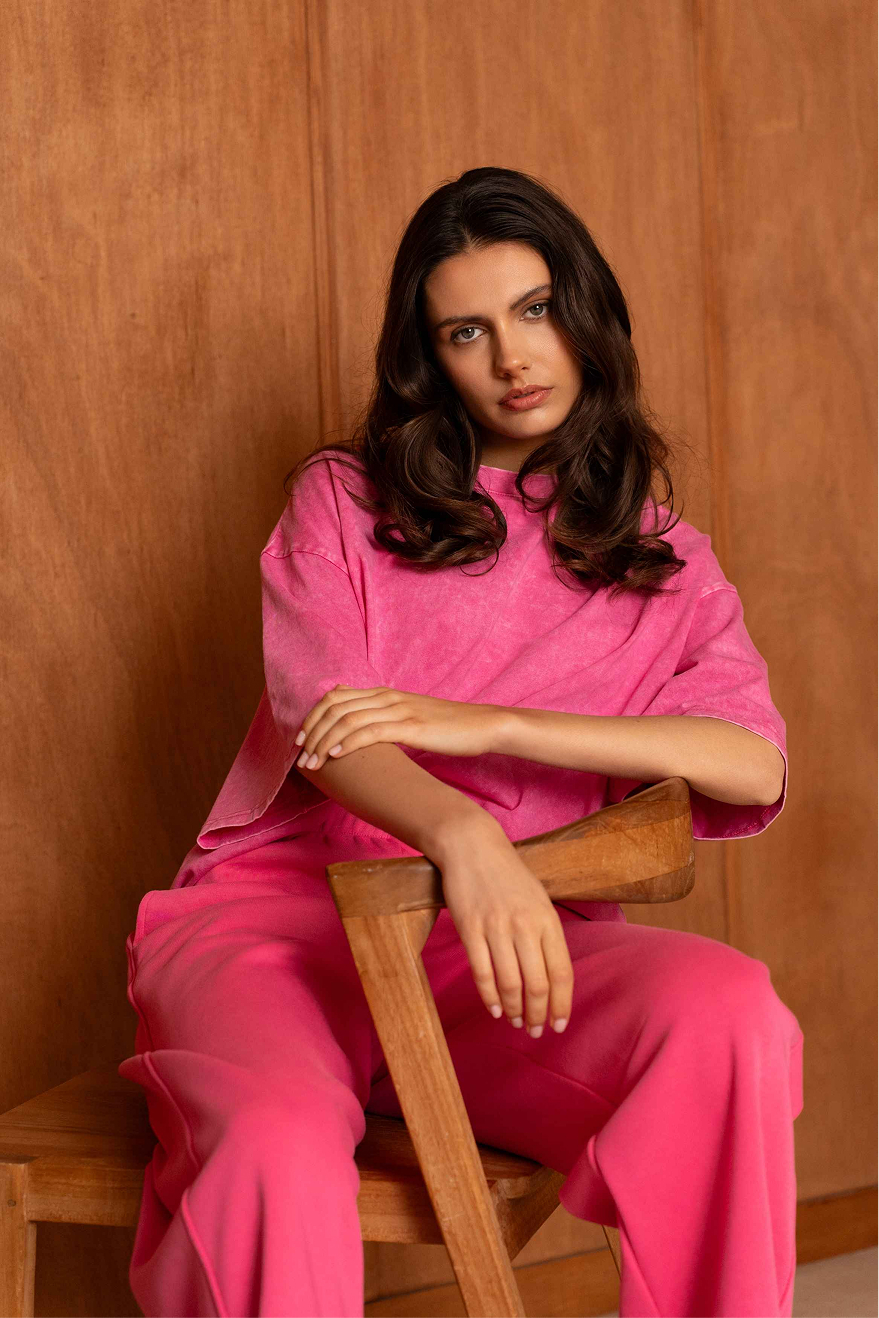 Pantalon vichy rose – Collection GG Luxe Paris
