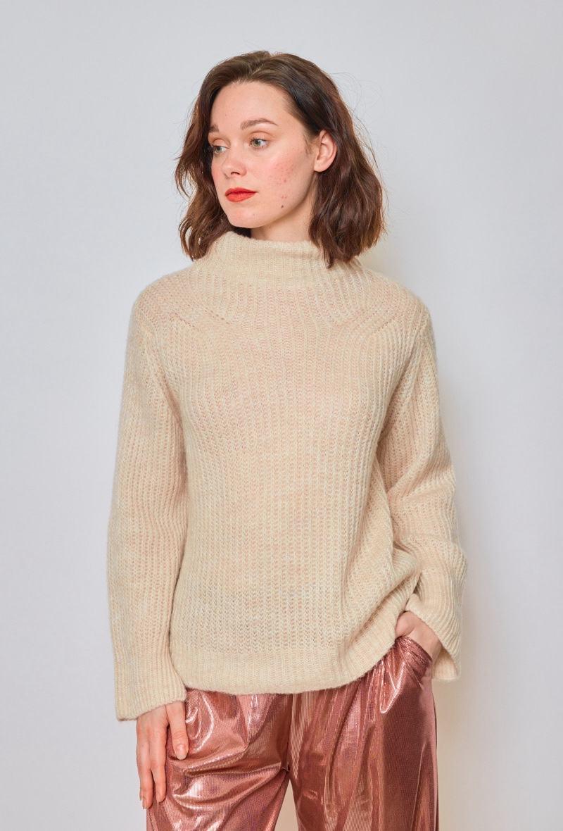 pull col roulé