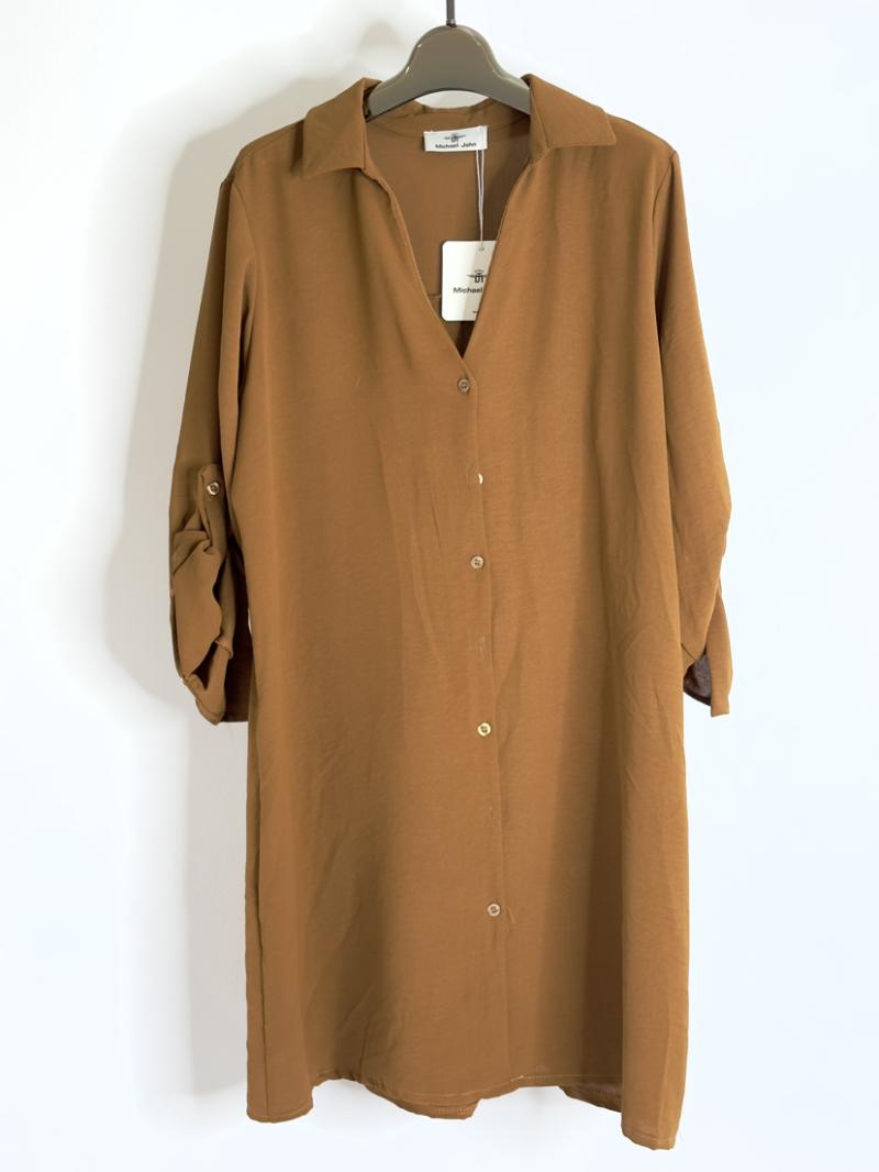 robe chemise mi-longue